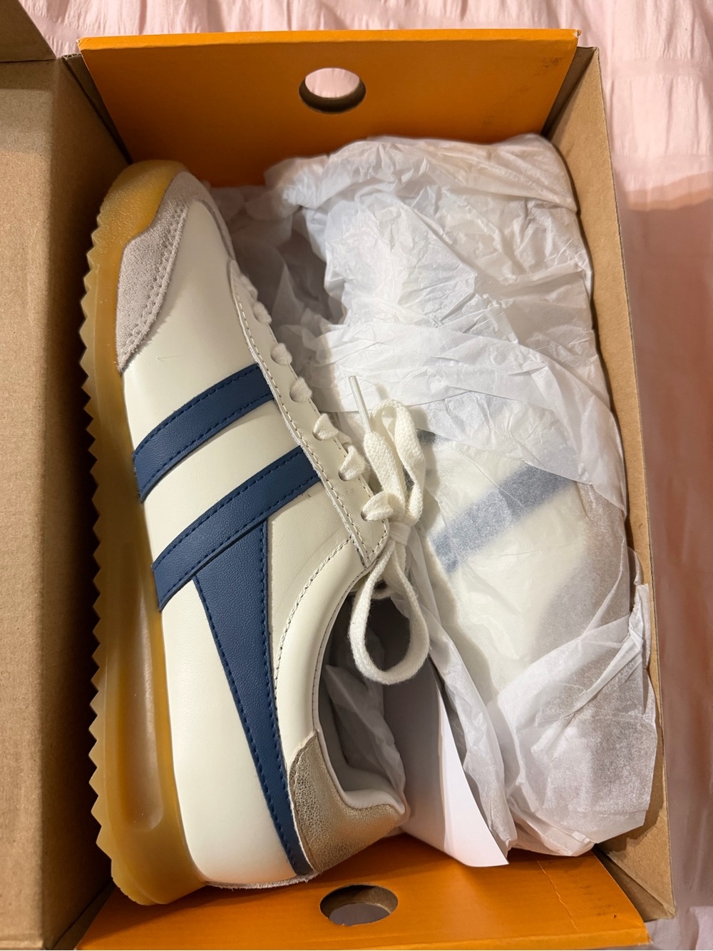 Gola Yellow Rectangle Shoe Box with Union Jack and Branding